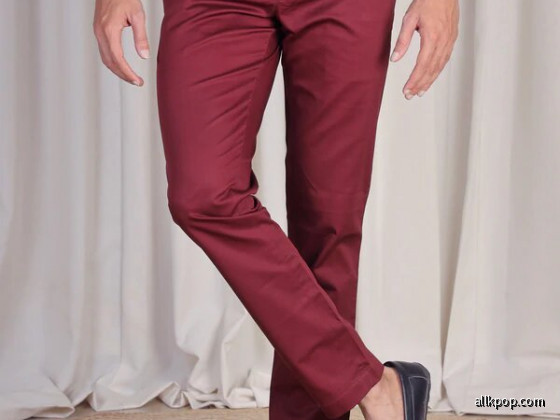 plain maroon trousers for men