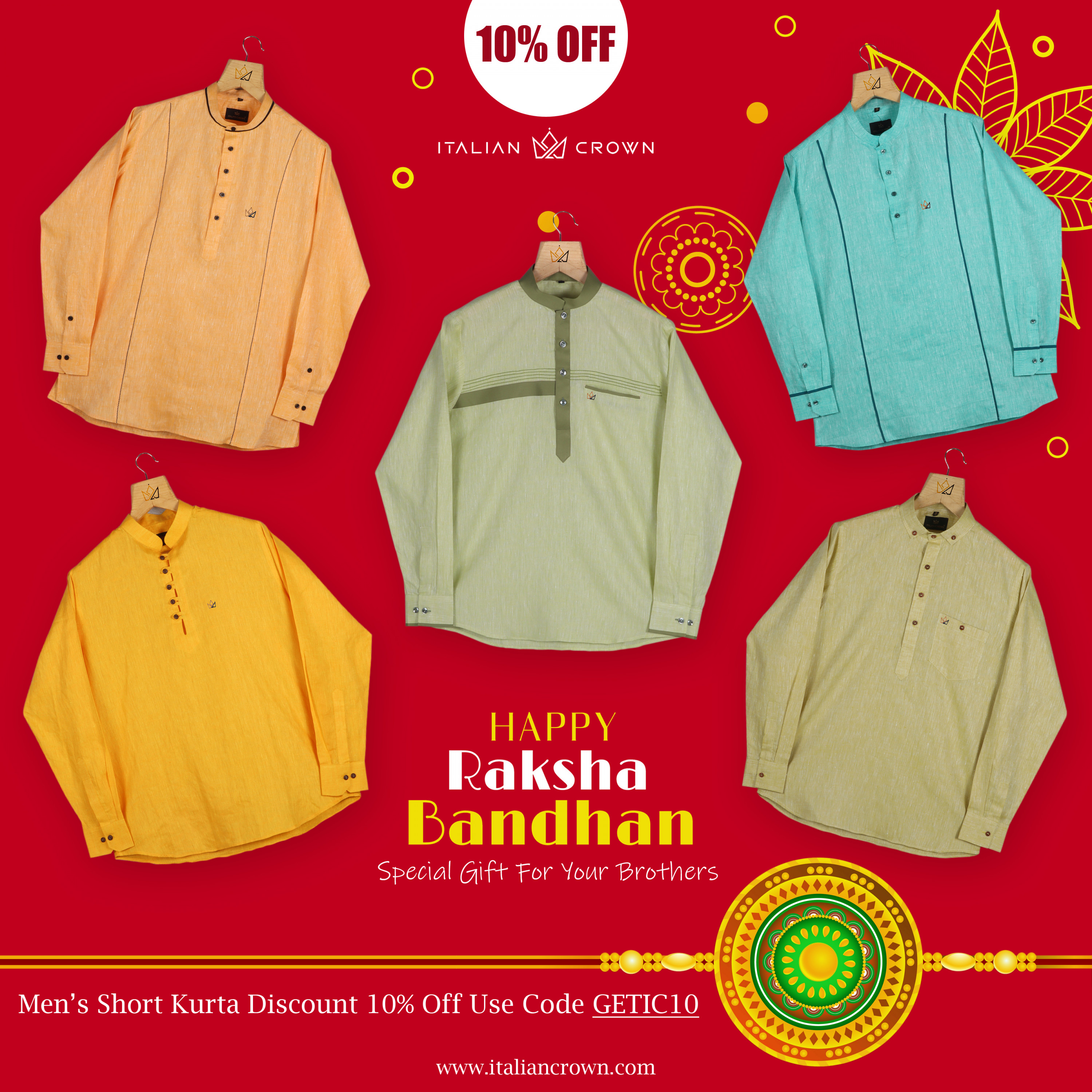 Short Kurta For Men - Designer And Plain Menswear Short Kurta Online | Italiancrown