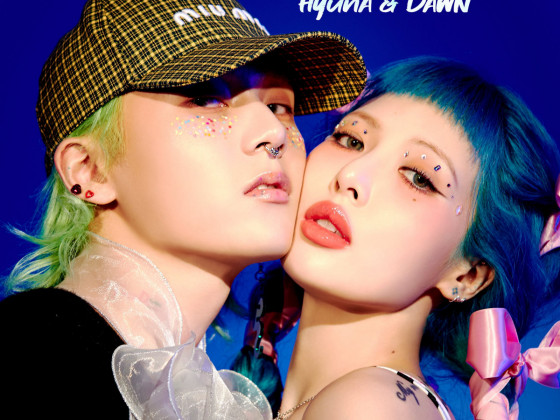 HyunA & Dawn official '1+1=1' duet album cover
