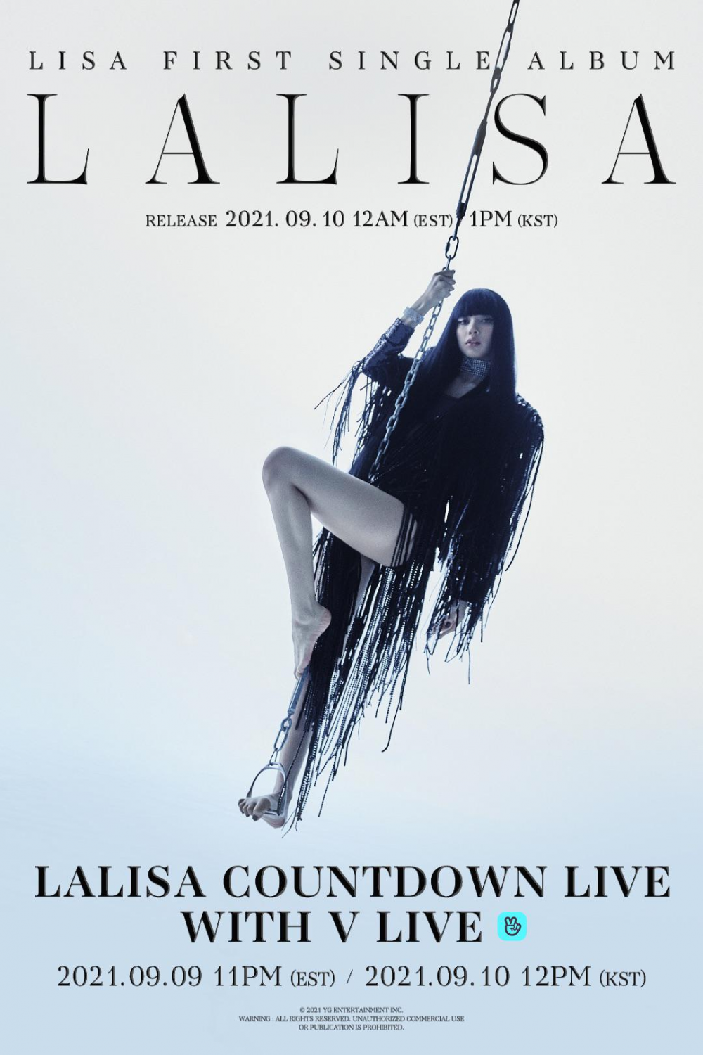 BLACKPINK's Lisa teaser poster for her first solo single album 'LALISA'