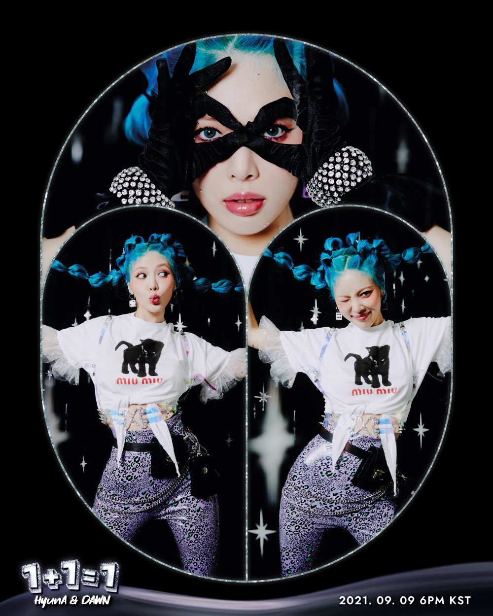 HyunA's individual '1+1=1' teaser images