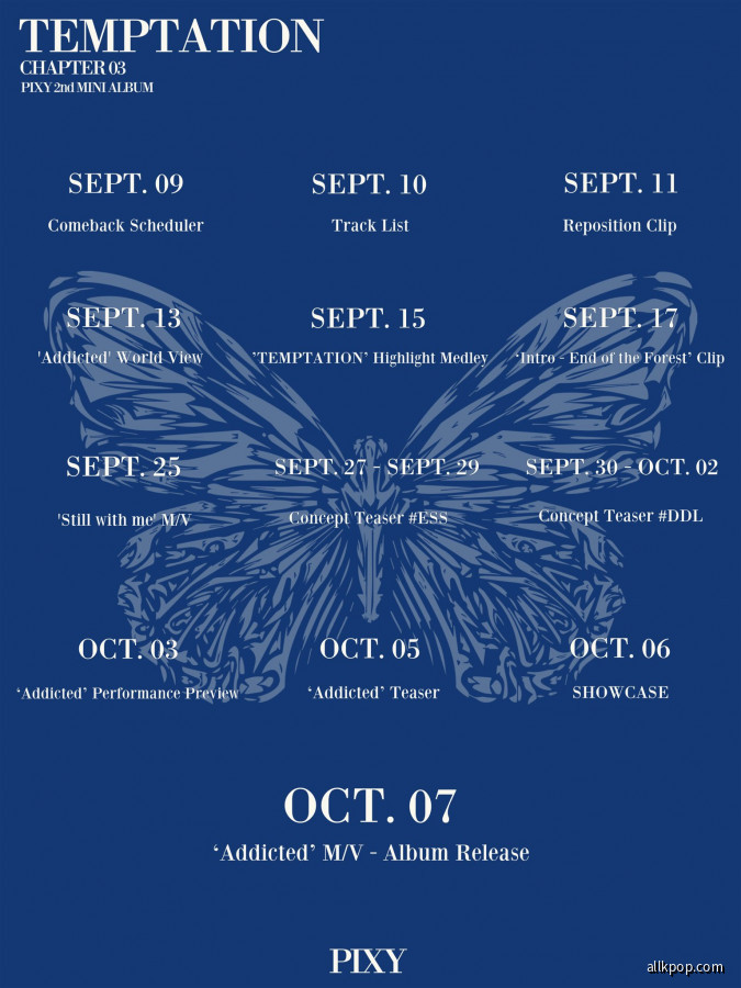 PIXY -  'Temptation' album comeback schedule