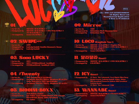 ITZY - track list for ‘CRAZY IN LOVE’