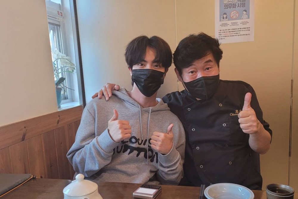 Chef Lee Yeon Bok with BTS Jin