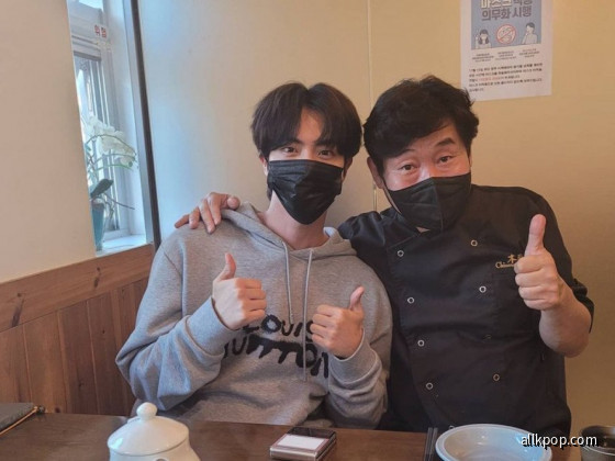 Chef Lee Yeon Bok with BTS Jin