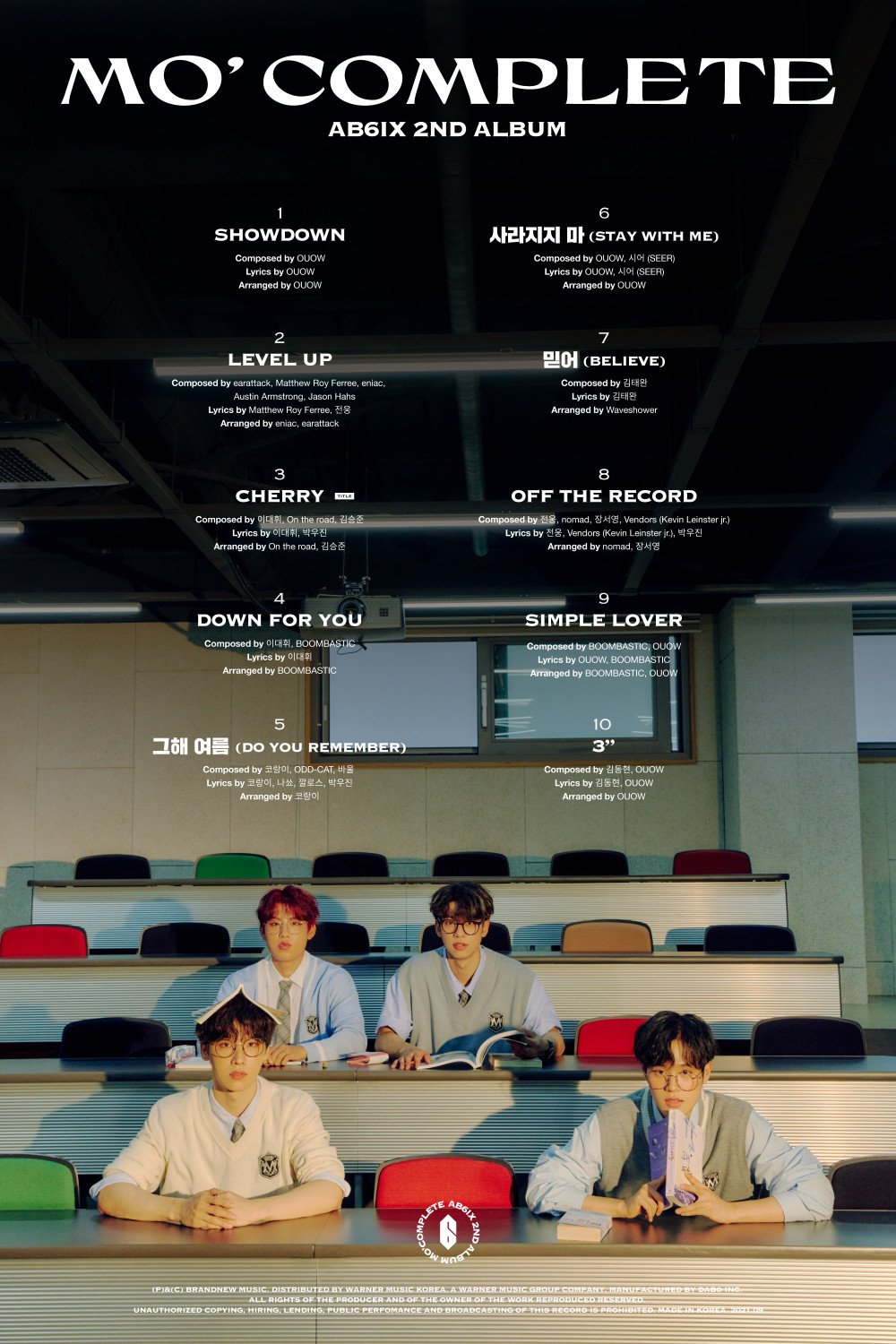 AB6IX - tracklist for 2nd full album 'MO' Complete'