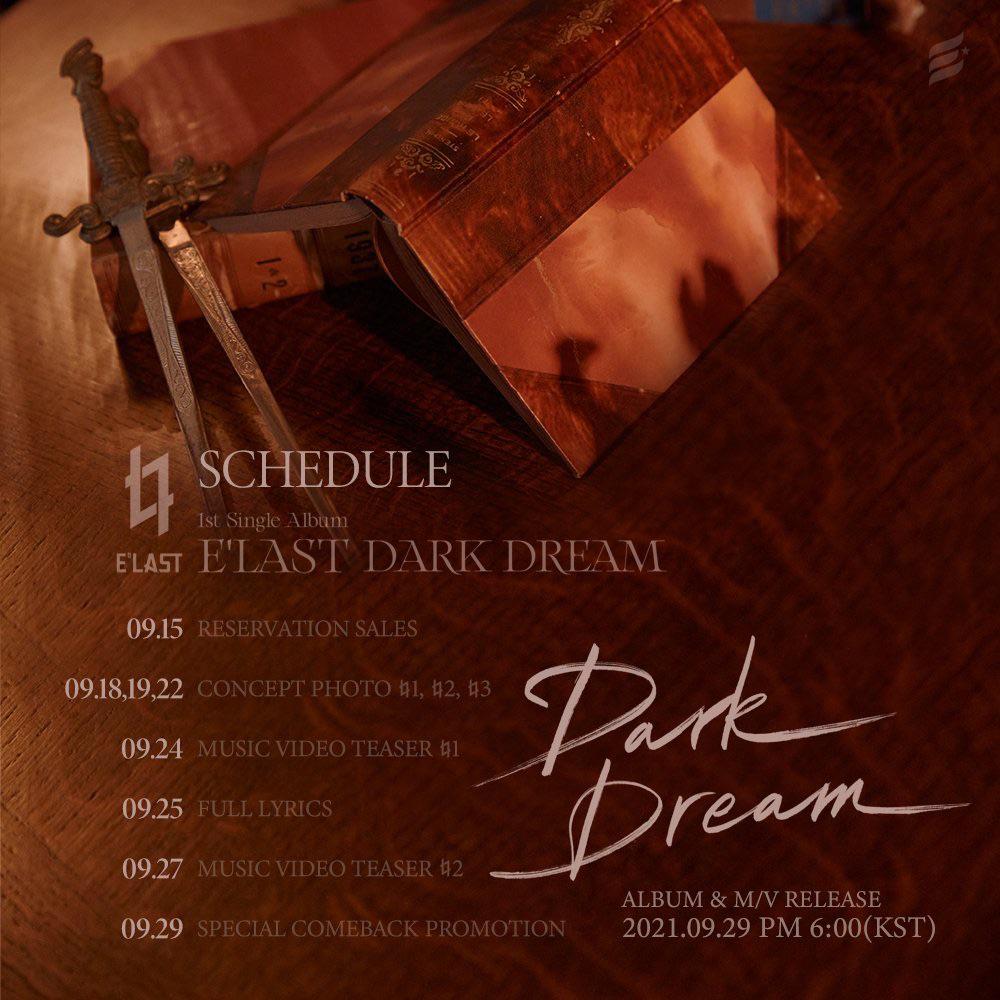 E'LAST - schedule teaser for 'Dark Dream' single album