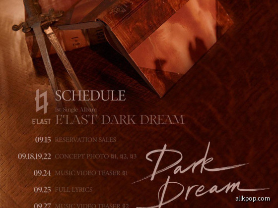 E'LAST - schedule teaser for 'Dark Dream' single album