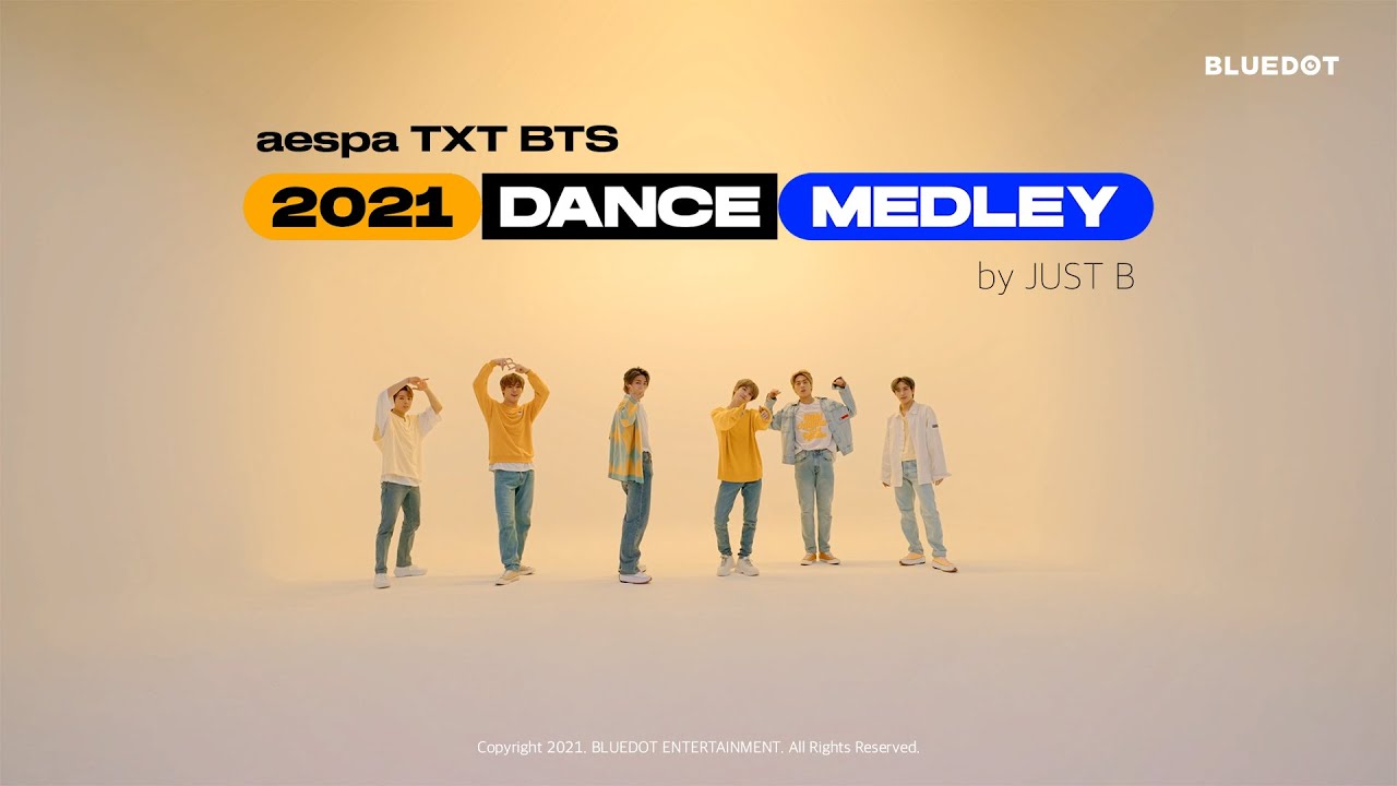 JUST B dances to aespa, TXT, and BTS in cover dance medley video