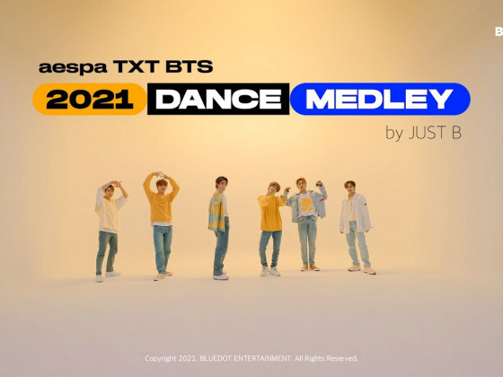 JUST B dances to aespa, TXT, and BTS in cover dance medley video