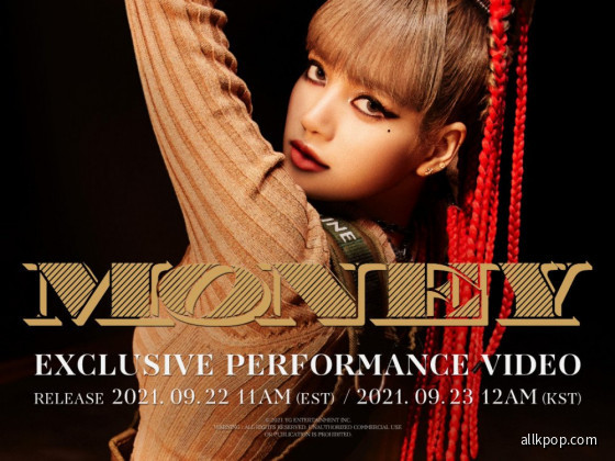 BLACKPINK's Lisa looks - teaser poster for exclusive performance of 'Money'