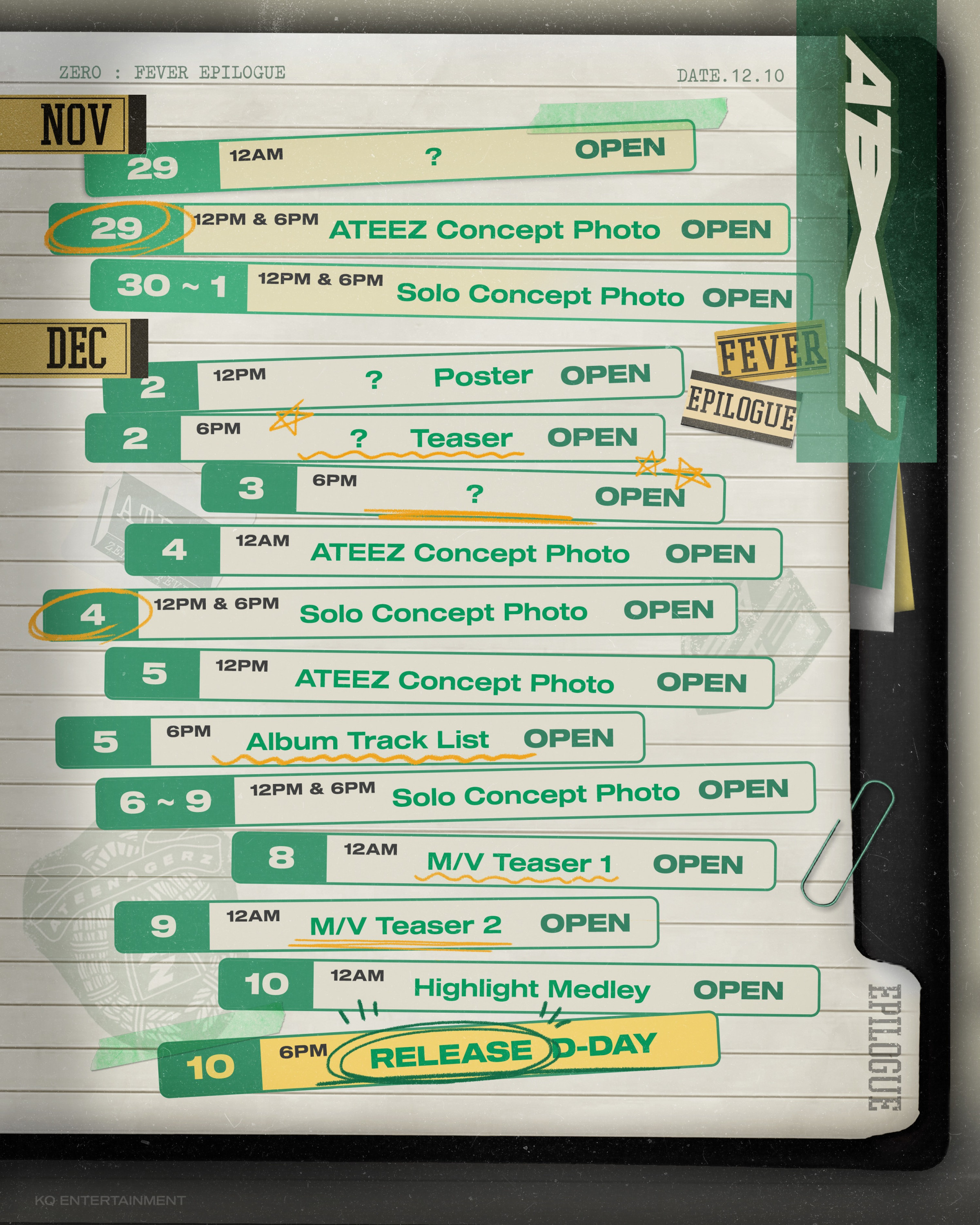 ATEEZ 'ZERO : FEVER EPILOGUE' Promotion Map
