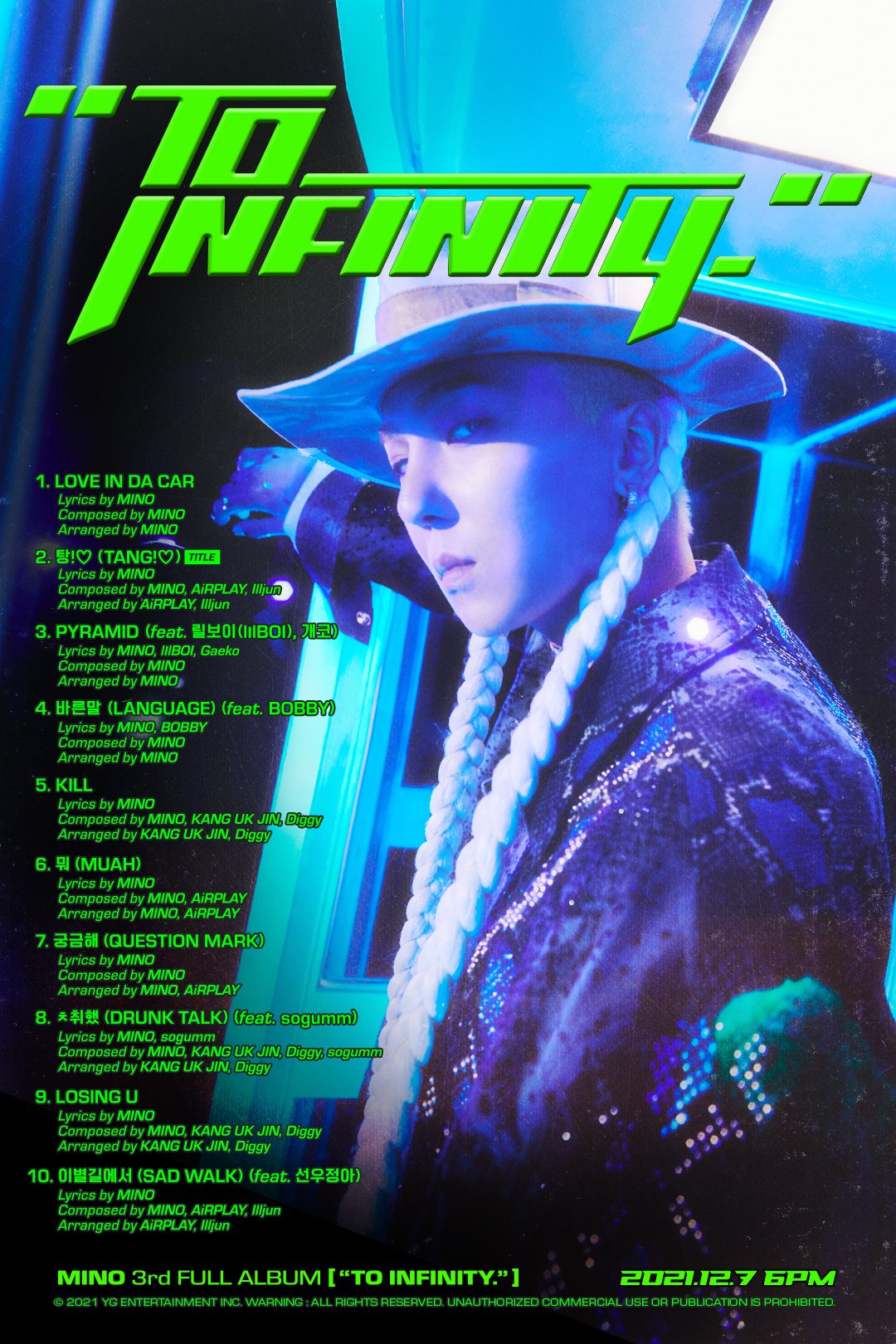 Mino 'TO INFINITY' Track List